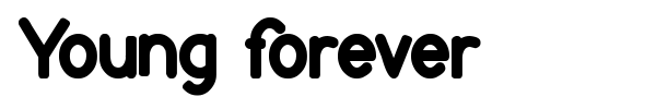Young forever font preview